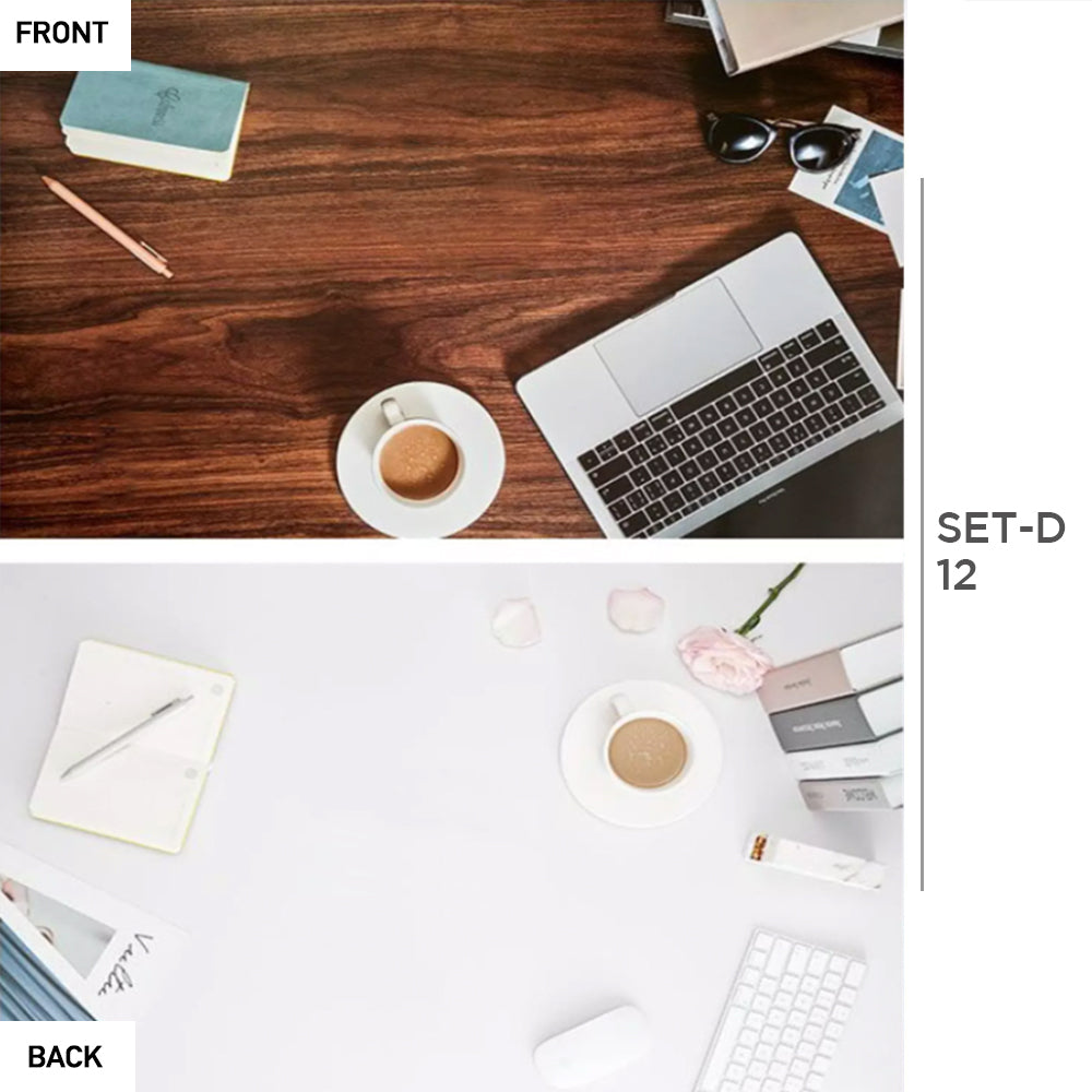 VMIDirect Photo Background Paper Set-D 12 with two styles: wood and white for photography use