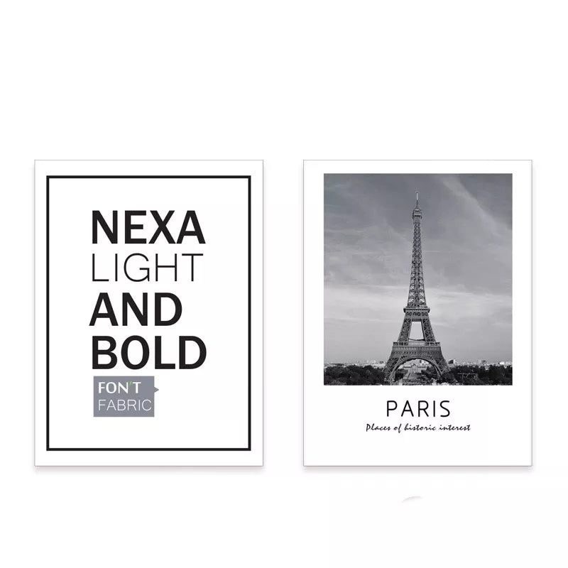 VMIDirect Photography Background Paper featuring Paris landmark and modern font design