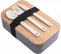 VMIDirect Portable Bento Lunch Box with Cutlery Set and Modern Design