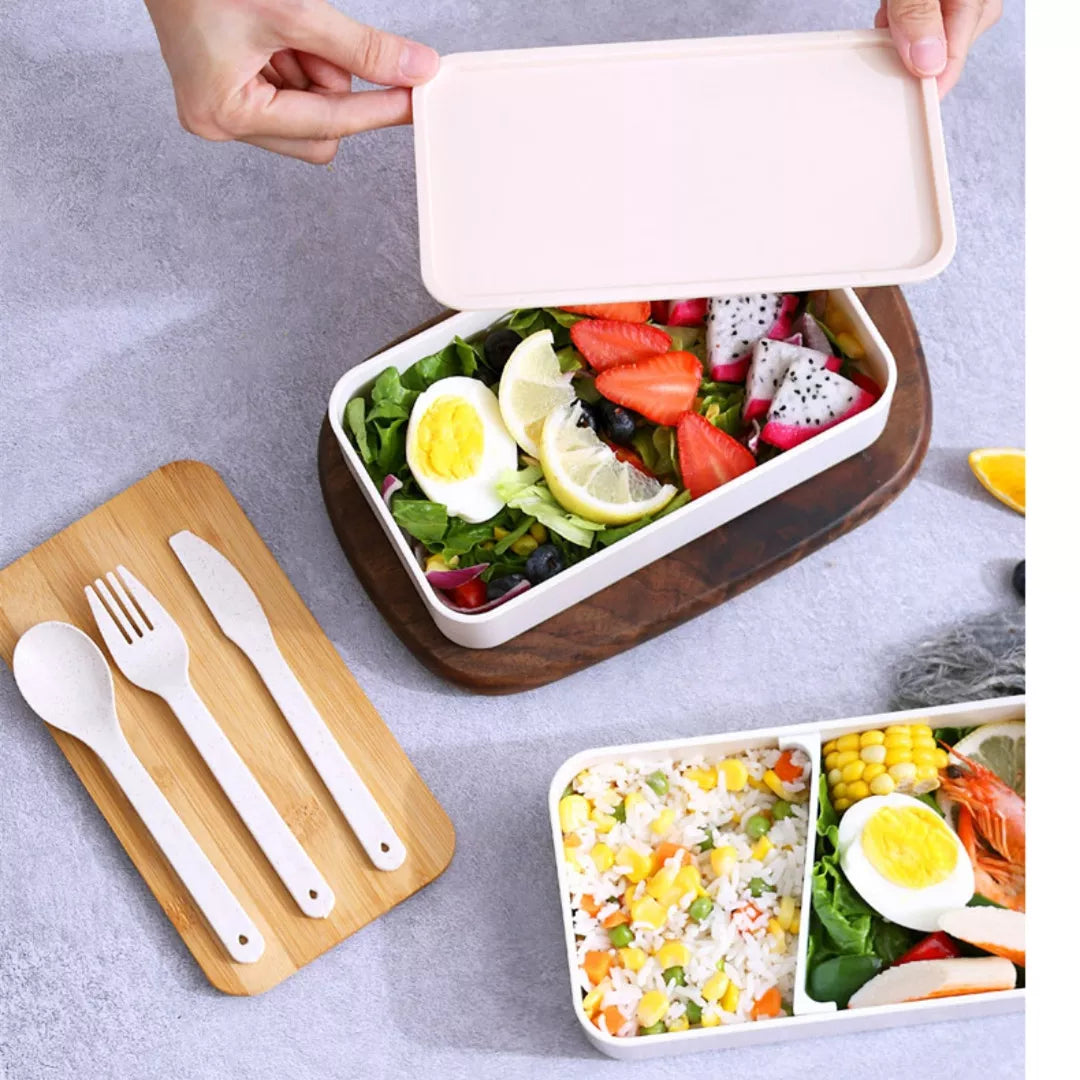 VMIDirect Portable Bento Lunch Box with healthy salad and colorful rice for easy meal transport