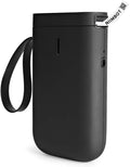 VMIDirect Portable Bluetooth Label Printer in sleek black design with a strap for easy carrying