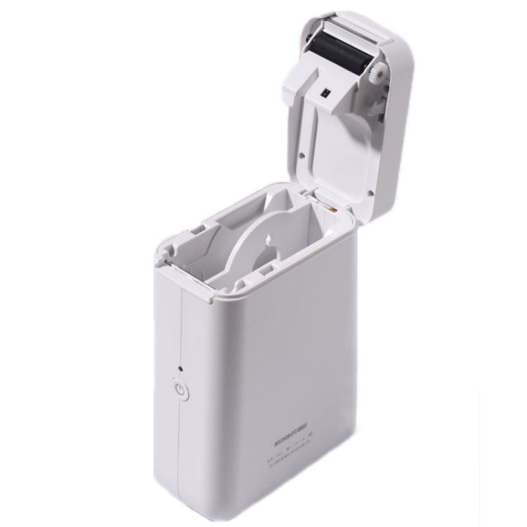 VMIDirect Portable Bluetooth Label Printer Maker with an open cover to show the interior components