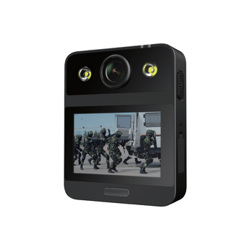 Portable Body Camera by VMIDirect featuring dual lenses and built-in display for action recording