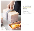 Portable Plastic Bento Lunch Box with elastic band, leakproof design, and convenient carry features