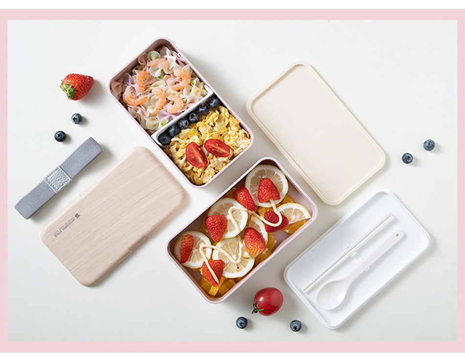 VMIDirect Portable Plastic Bento Lunch Box with compartments for organized meal prep and fresh ingredients