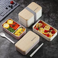 VMIDirect Portable Plastic Bento Lunch Box with multiple compartments for meal prep and on-the-go dining