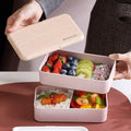 VMIDirect Portable Plastic Bento Lunch Box with compartments for fruits and meals