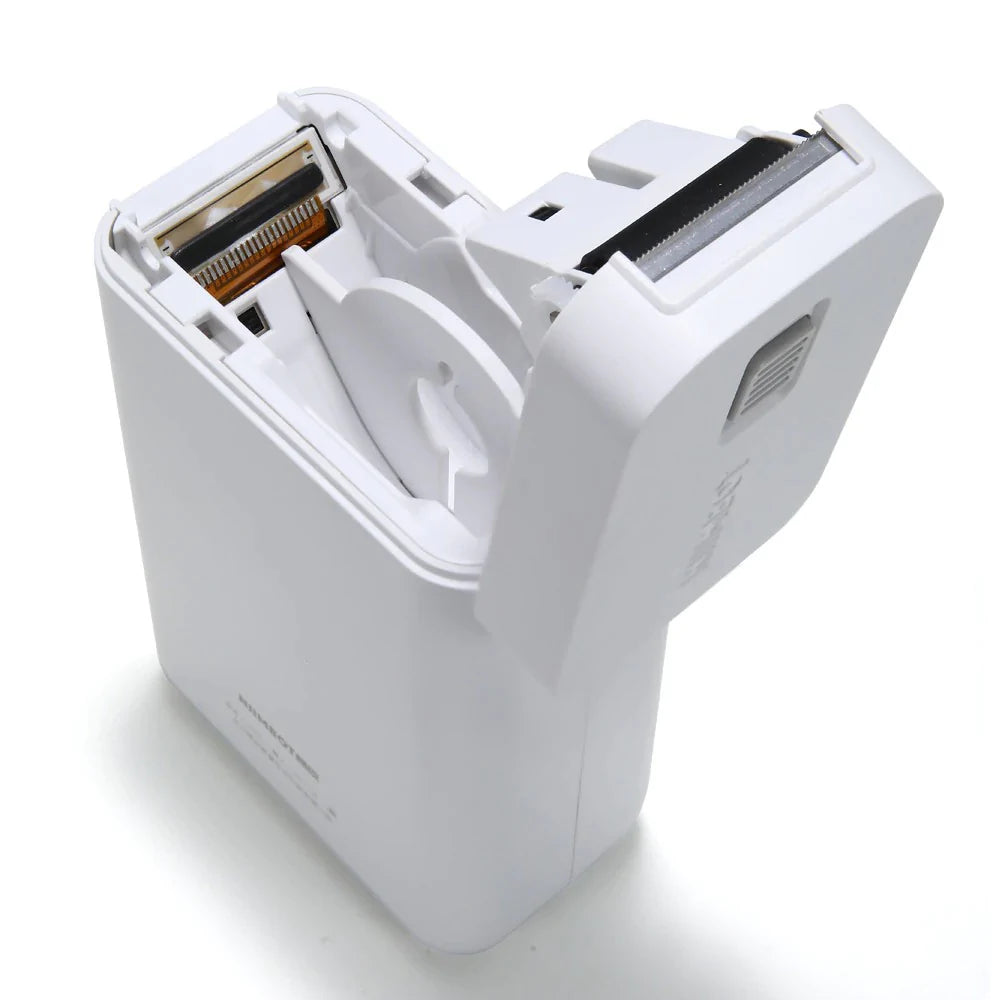 VMIDirect Portable Thermal Label Printer in white with easy access compartment for label rolls