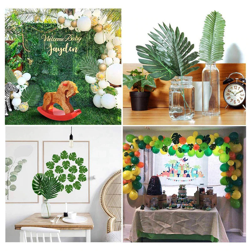 Simulation Artificial Green Plant in various decor settings for events and home staging