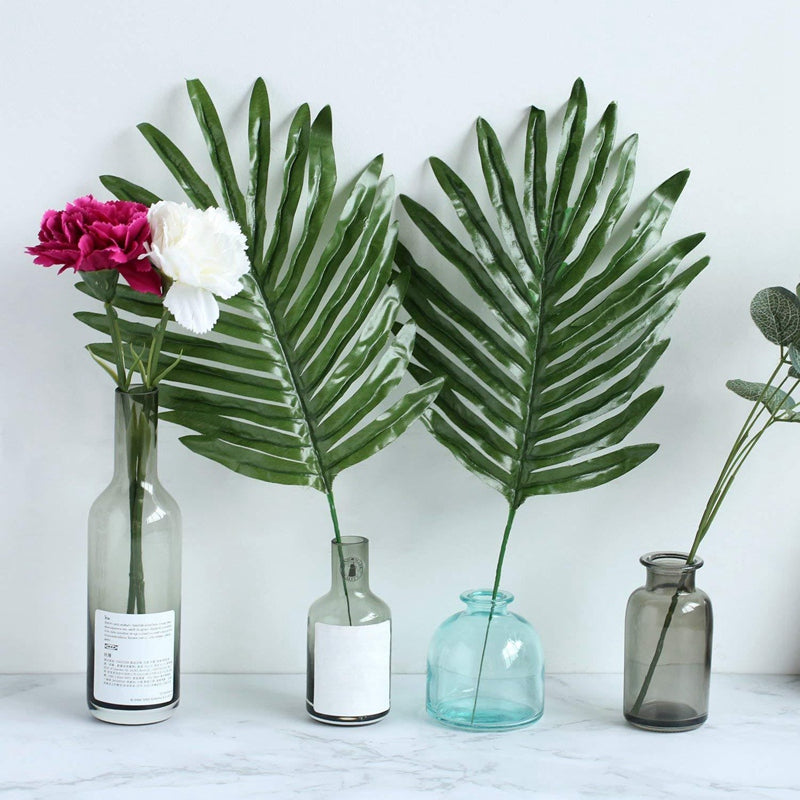 Simulation Artificial Green Plant Leaves in Decorative Bottles for Home or Studio Decoration
