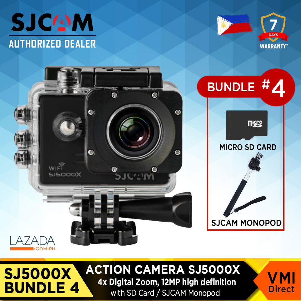 VMIDirect SJ5000X Action Camera 4K Ultra HD Pocket with 4x Digital Zoom and SD Card included