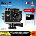 SJ5000X Action Camera 4K Ultra HD Pocket with 4x Digital Zoom and 12MP HD, includes Micro SD card