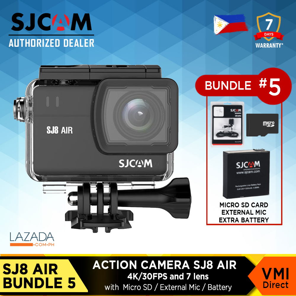 SJ8 Air Action Camera from VMIDirect with 4K recording and accessories, ideal as a Helmet Vlogging Camera
