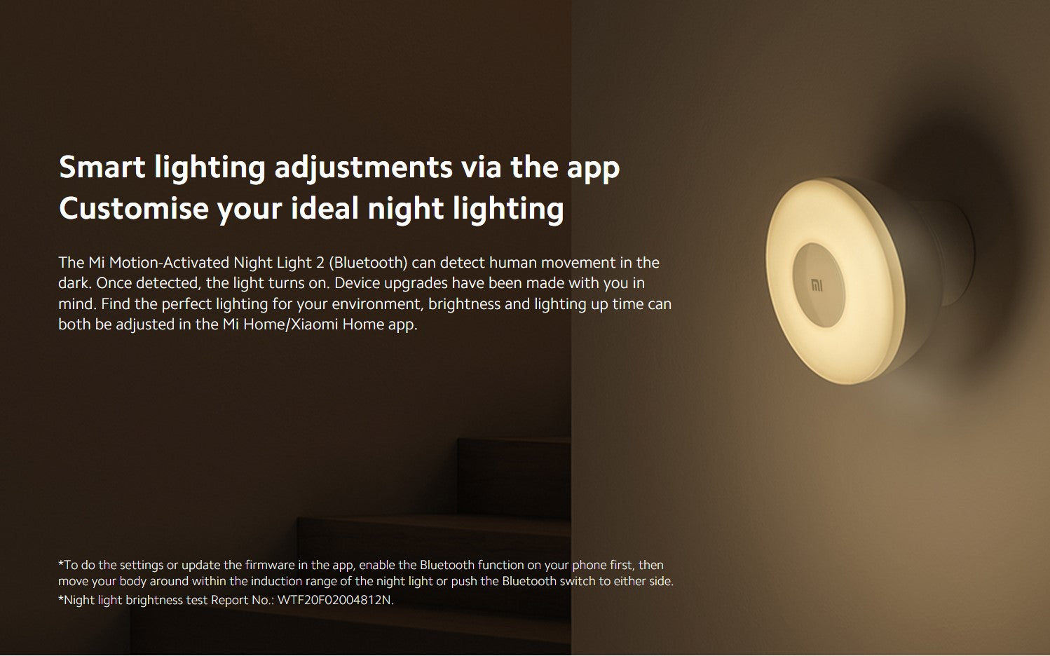 VMIDirect Smart Motion Sensor Lamp with Bluetooth for customized night lighting adjustments