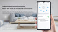VMIDirect Smart Motion Sensor Lamp showing Bluetooth connectivity options on a smartphone screen