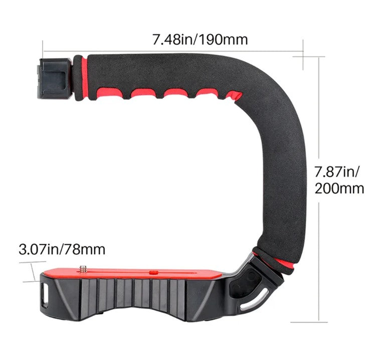 VMIDirect smartphone video stabilizer handle with ergonomic grip for steady filming