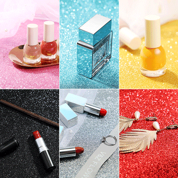VMIDirect Sparkling Sky Background for product photography showcasing cosmetics and accessories