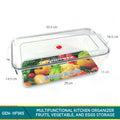 VMIDirect Stackable Pantry Organizer for fruits, vegetables, and eggs with a clear lid