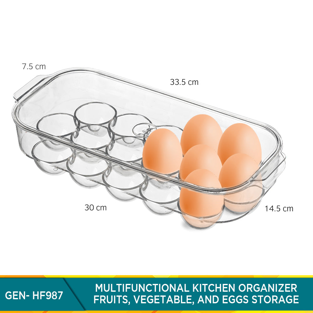 VMIDirect Stackable Pantry Organizer for eggs and food storage with clear design