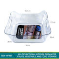 Clear stackable pantry organizer from VMIDirect for efficient food storage and organization
