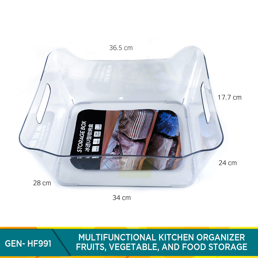 Clear stackable pantry organizer from VMIDirect for efficient food storage and organization