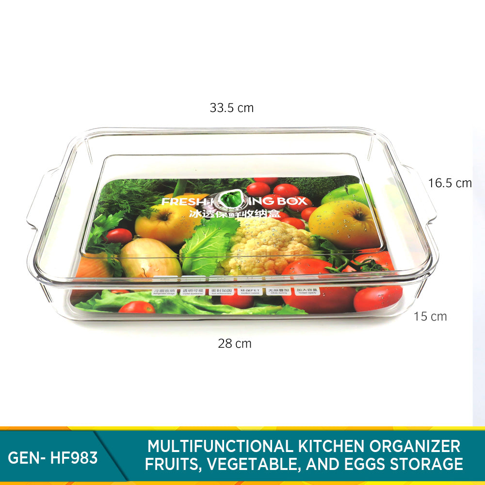 VMIDirect Stackable Pantry Organizer for Fruits, Vegetables, and Egg Storage with Clear Lid