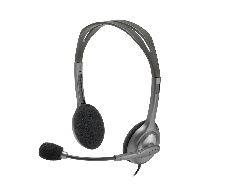 VMIDirect Stereo Headset with foam ear cushions and adjustable microphone for clear audio