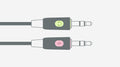Stereo Headset with dual audio jacks for easy connection to devices