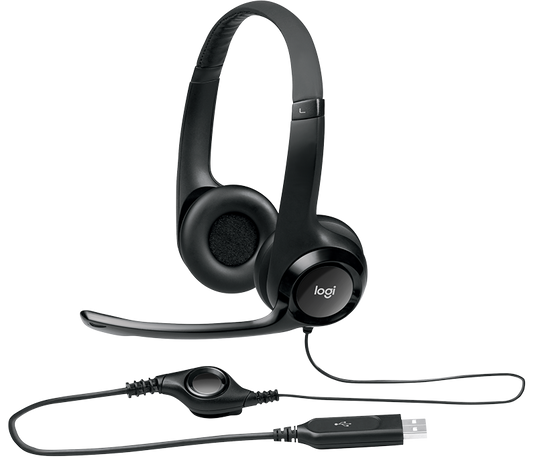 LOGITECH H390 USB COMPUTER HEADSET WITH NOISE CANCELING MIC