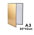 VMIDirect A3 Reflector with Gold and Silver Sides for Photography, ideal for Striped Photography Background Paper