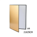 VMIDirect Striped Photography Background Paper in A4 size with gold and white reflective surfaces
