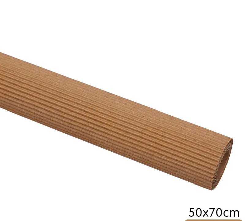 Rolled Striped Photography Background Paper in Brown, perfect for creative photo shoots