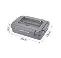 900ml Electric Heating Lunch Box with a transparent lid and sturdy handles for convenient meals