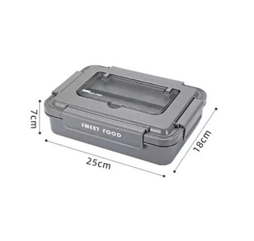 900ml Electric Heating Lunch Box with a transparent lid and sturdy handles for convenient meals