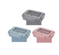 Set of VMIDirect 900ml Electric Heating Lunch Boxes in blue, gray, and pink perfect for meal prep