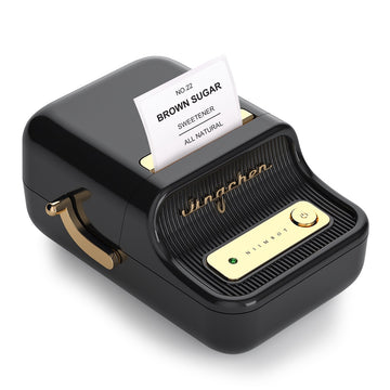 VMIDirect Thermal Label Printer in sleek black design with easy-to-use interface and label output