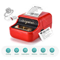 VMIDirect Thermal Label Printer in red printing labels for jewelry, food, and clothing