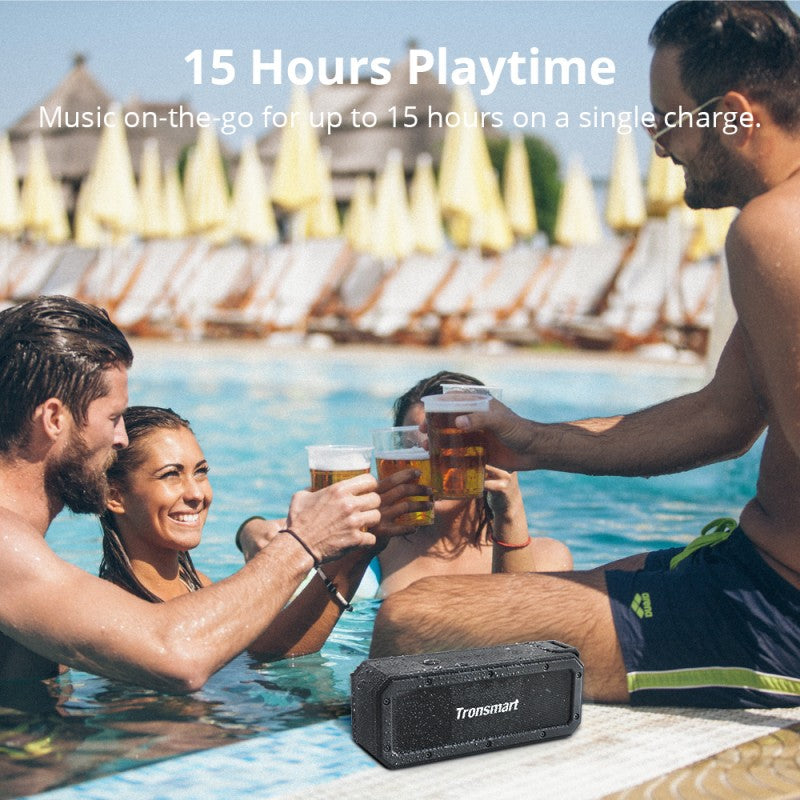Tronsmart Bluetooth Speaker with 15 hours playtime, perfect for poolside and outdoor parties
