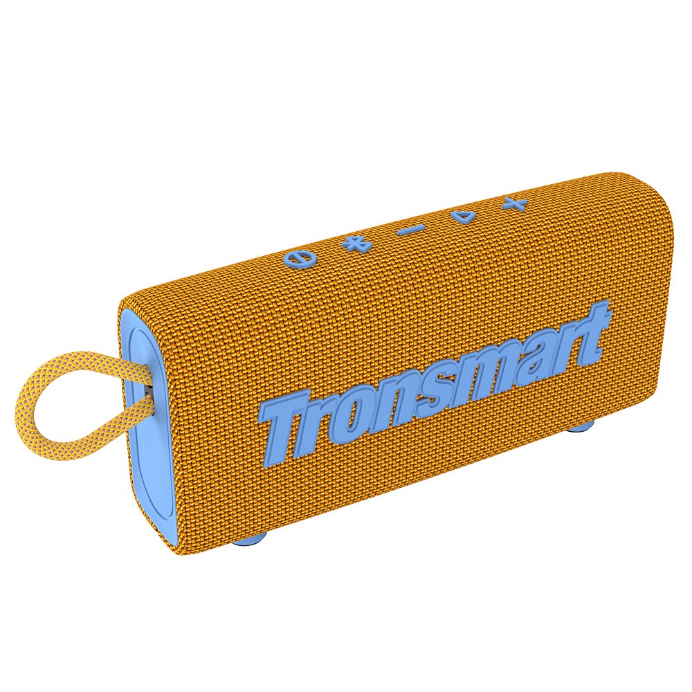 Tronsmart Bluetooth Speaker in vibrant orange with easy-to-use control buttons for outdoor use