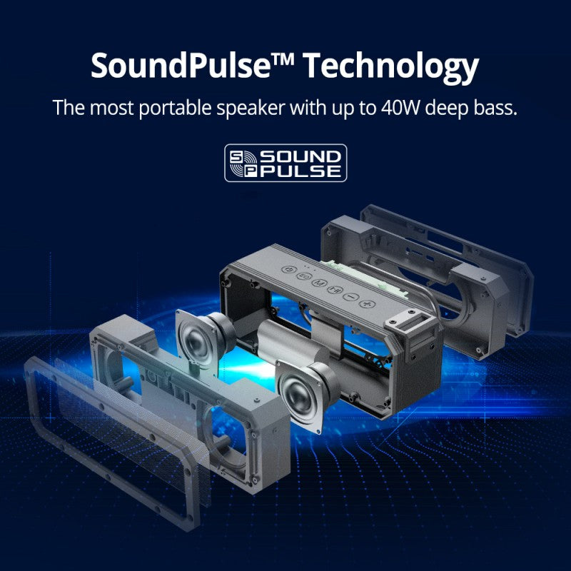 VMIDirect Bluetooth Speaker featuring SoundPulse Technology for powerful 40W deep bass