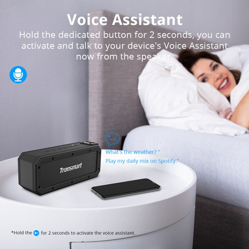 Tronsmart Bluetooth Speaker with Voice Assistant Feature, perfect for home or outdoor use