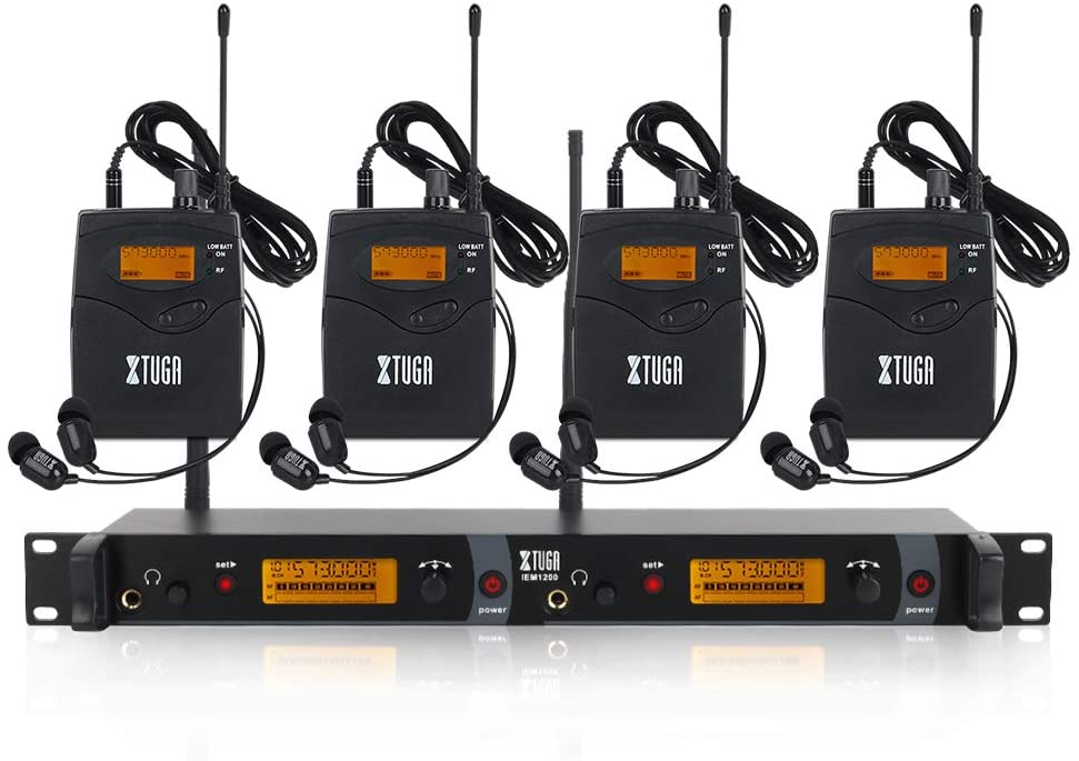 Wireless in ear monitor system with multiple transmitters and receivers for superior audio quality