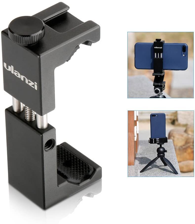 VMIDirect Phone Tripod Mount with Cold Shoe Mount for secure smartphone attachment and stability