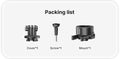 VMIDirect Magnetic Adapter Camera Mount packaging including cover, screw, and mount components