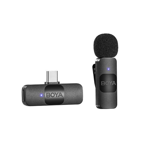 BOYA V1 V2 V10 V20  BY-V Series Mini Wireless Lavalier Microphone Ultracompact Wireless Microphone System for iOS and Type C Devices