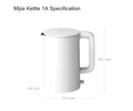 VMIDirect Electric Kettle in White with a sleek design and ergonomic handle for easy pouring