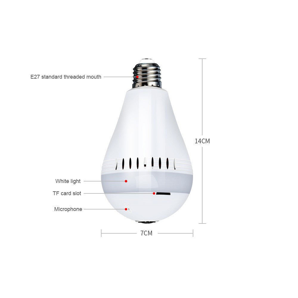 VMIDirect CCTV Security Camera Bulb with Fish Eye Night Vision and built-in microphone