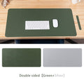 VMIDirect Leather Desk Pad in Double Sided Green and Silver for a Stylish Workspace