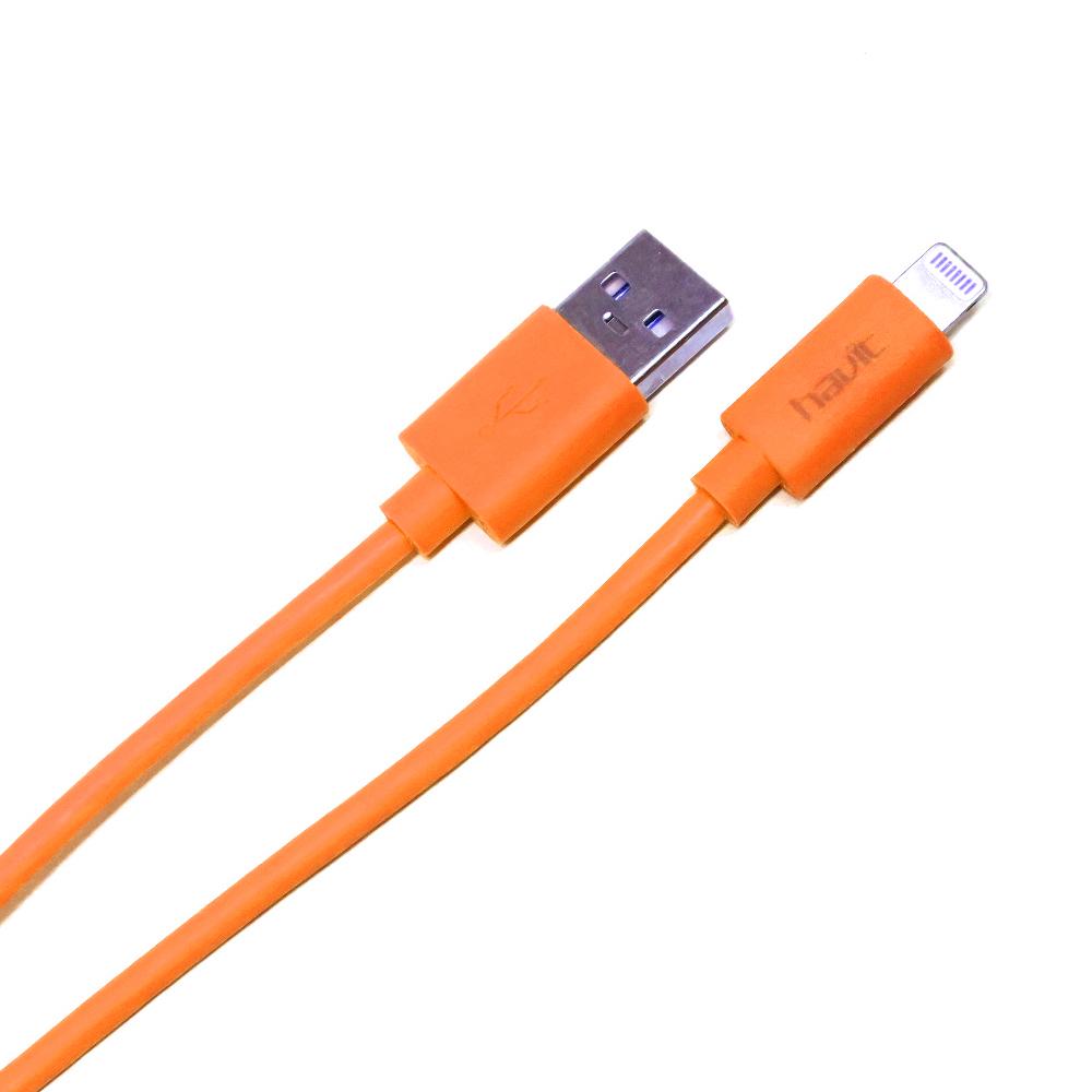 VMIDirect Neon Lightning Cable for fast charging and data transfer with vibrant orange design