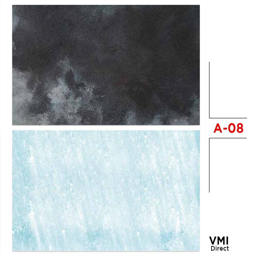 VMIDirect Photo Background Paper in A-08 design with a textured black and light blue pattern